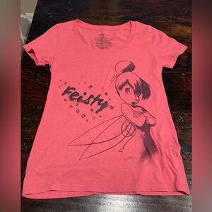 NWOT Disney Store Women’s Pink Tinkerbell Graphic T-Shirt size S